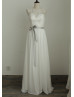 Lace Chiffon Cheap Modest Wedding Dress